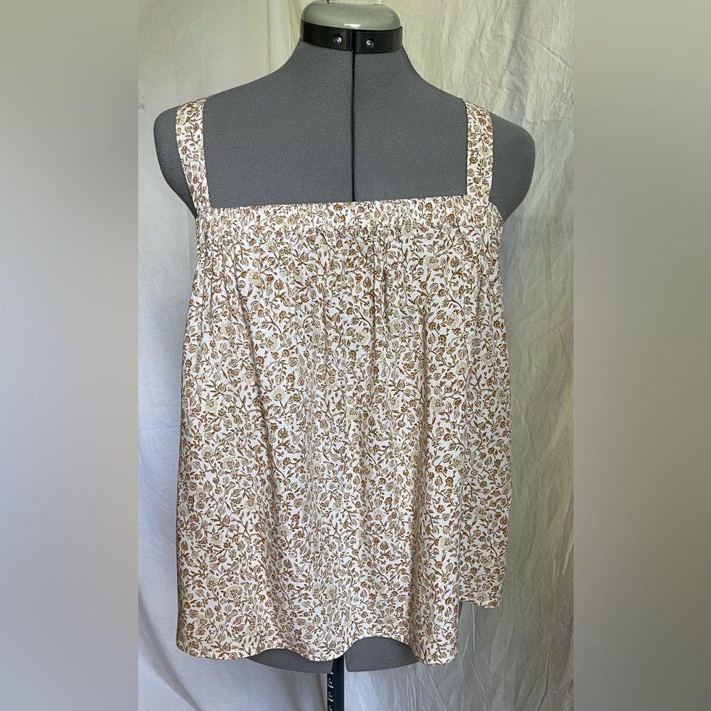 Tan/cream flowy tank